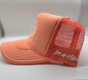 salmon trucker hat